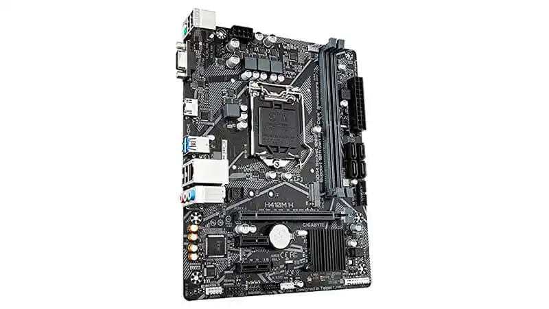 imagem de uma placa mãe da Gigabyte H410M