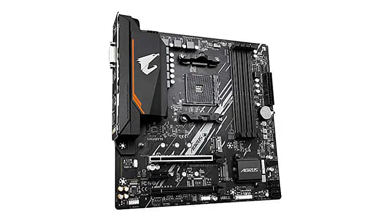 imagem de uma placa mãe da Gigabyte Aorus B550M