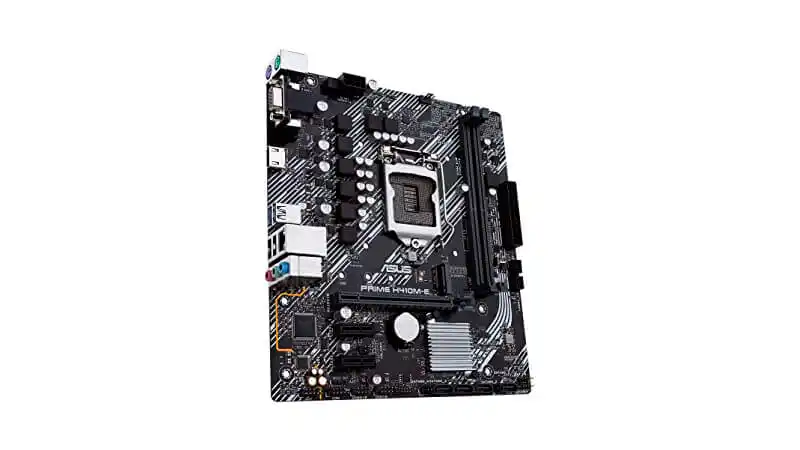 imagem de uma placa mãe micro-ATX H410 LGA1200 da Asus 