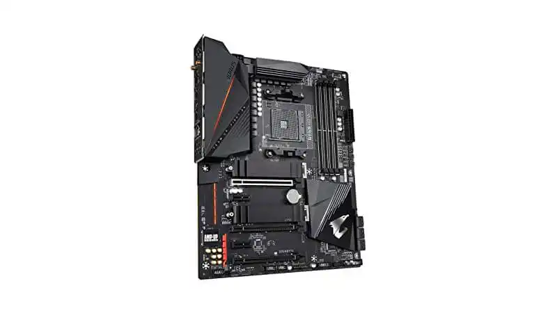 imagem de uma placa mãe B550 AM4 da Gigabyte