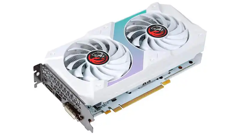 imagem de uma placa de vídeo GTX 1660 na cor branca