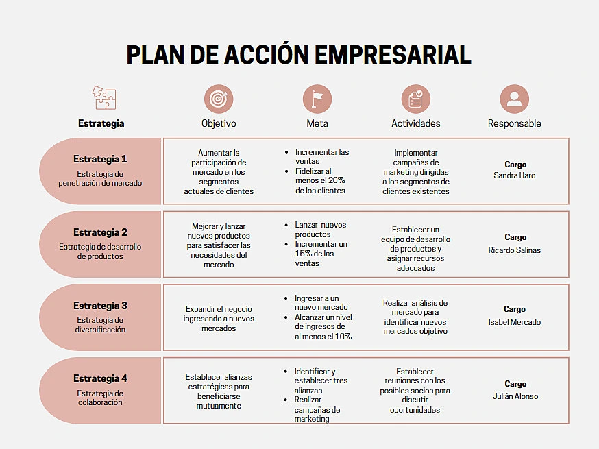 Plan de acción empresarial