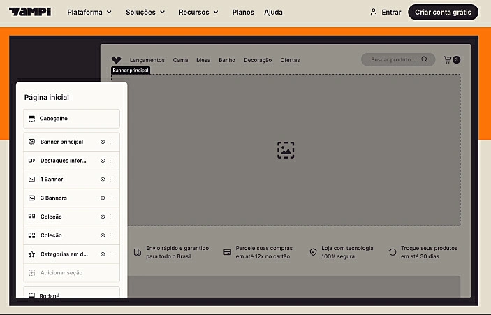 Captura de tela do Yampi