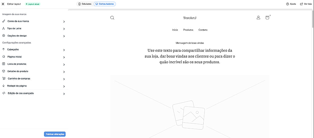Captura de tela do Nuvemshop