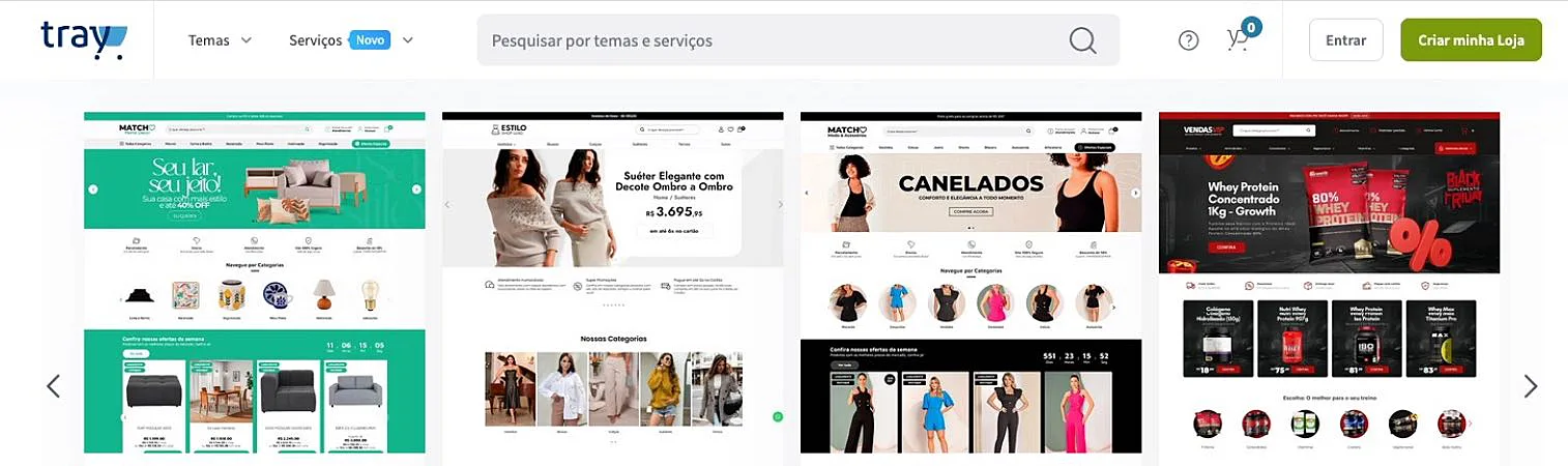 Captura de tela da Tray