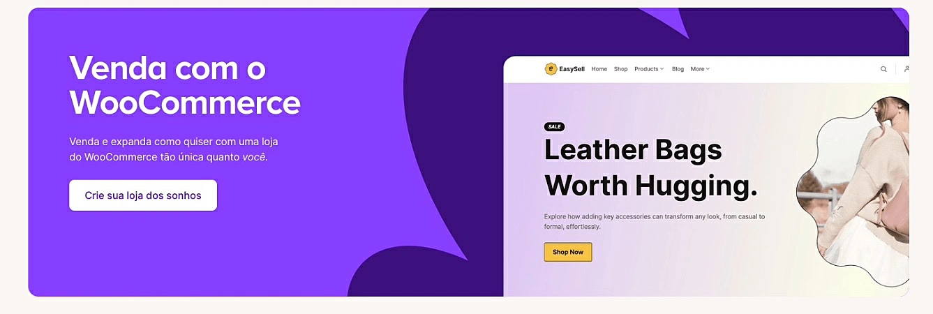 Captura de tela do WooCommerce