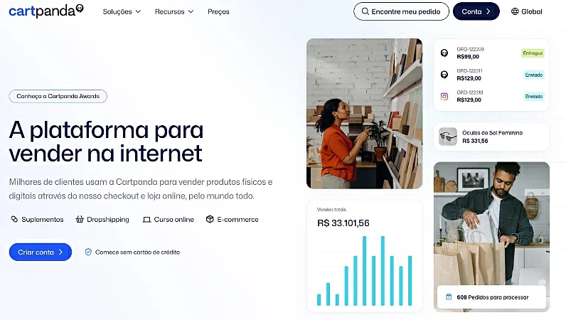 Captura de tela do CartPanda