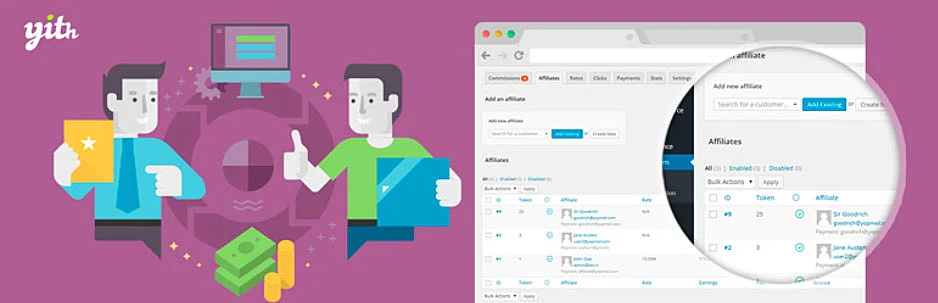 Melhores Plugins de WordPress para Afiliação YITH WooCommerce Affiliates