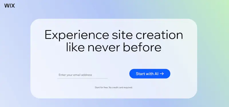 Popular CMS platforms Wix AI WIX AI