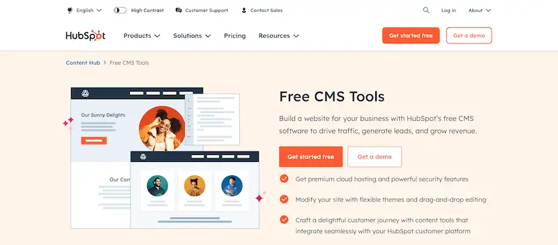 HubSpot website