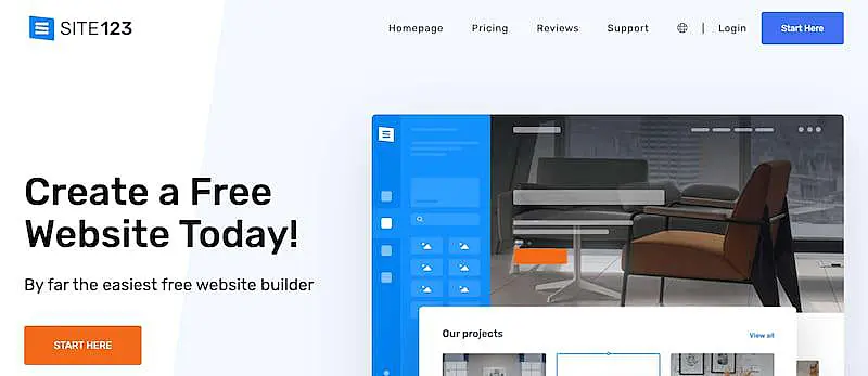 Página de Inicio de SITE123