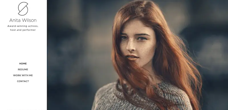 Portfolio website templates 12 Actress Portfolio template