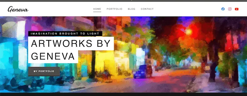 Portfolio website templates 15 Geneva template