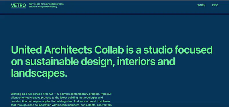 Portfolio website templates 20 Vetro template