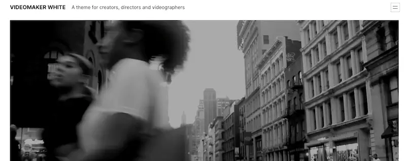 Portfolio website templates 21 Videomaker White template