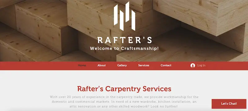 Portfolio website templates 4 Carpenter template