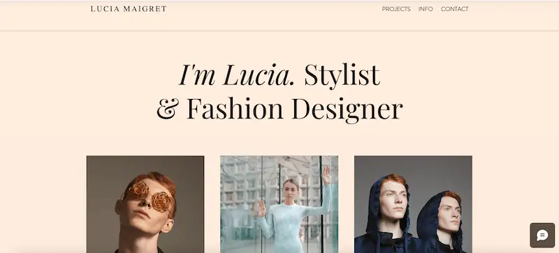Portfolio website templates 6 Fashion Designer template