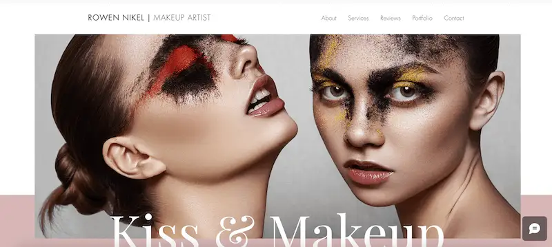 Portfolio website templates 7 Makeup artist template