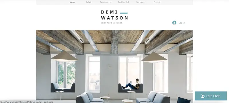 Portfolio website templates 8 Interior designer template