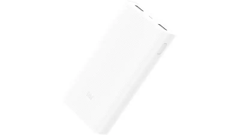 imagem de um power bank Xiaomi na cor branca
