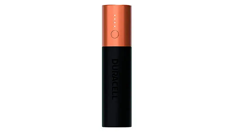 imagem de um power bank Duracell em formato de pilha
