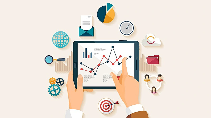 Ilustración con la descripción de productos digitales