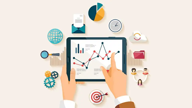 Ilustración con la descripción de productos digitales