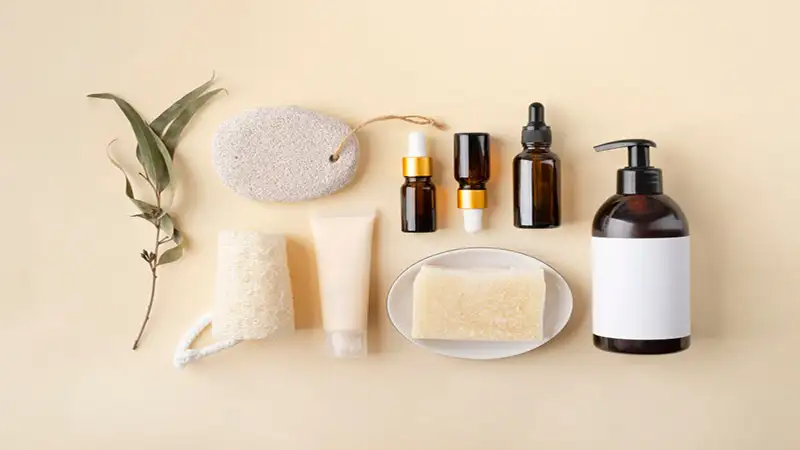 Foto de produtos de beleza e cuidado da pele