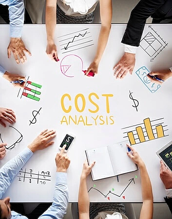 In the image it's written "cost analysis".