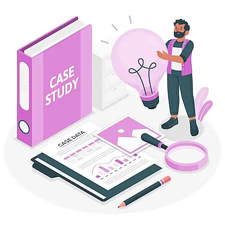 In the image it's written "case study"