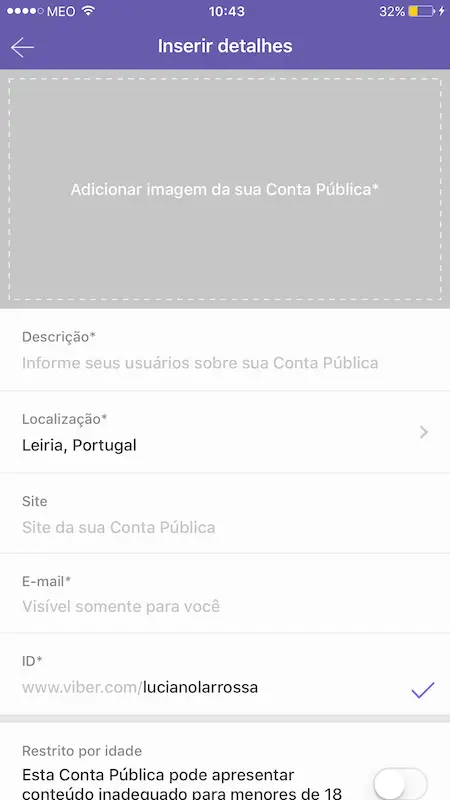 Insert details page