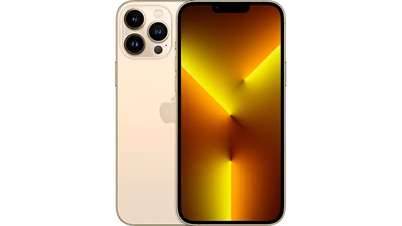 imagem de um smartphone iPhone 13 Pro Max de frente e de costas