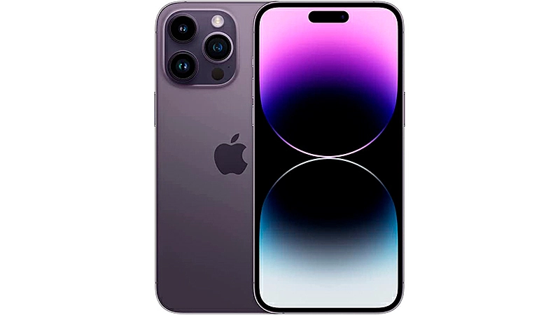 imagem que mostra a parte traseira e frontal de um iPhone 14 Pro Max