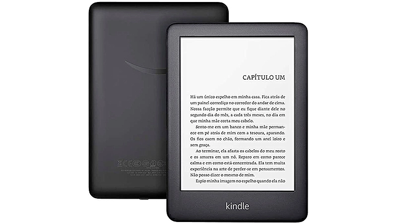 imagem que mostra um Kindle 10ª Geração de frente e de costas