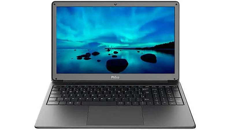 imagem de um notebook Philco na cor cinza