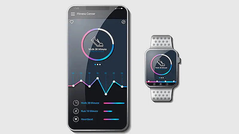 imagem que mostra um celular se conectando a um smartwatch