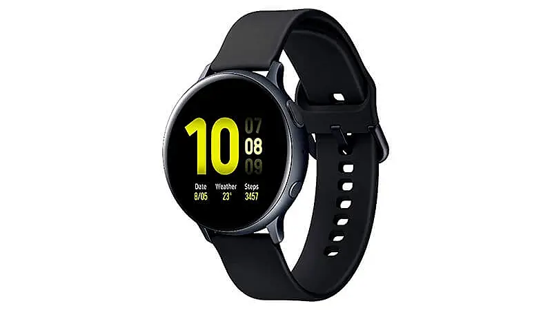 imagem de um Galaxy Watch Active 2 na cor preta