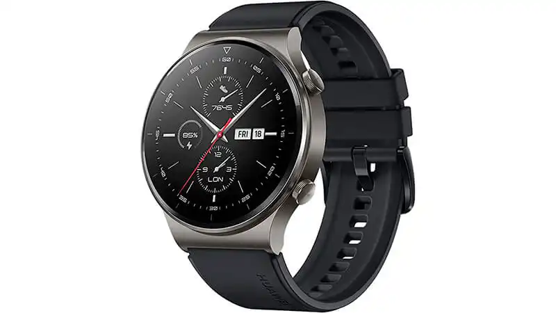 imagem de um Huawei Watch GT2 Pro na cor preta