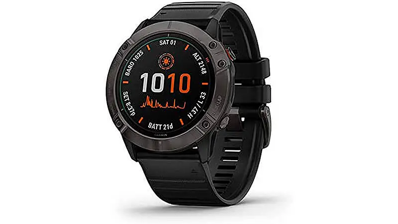 imagem de um Smartwatch Garmin Fênix 6X na cor preta