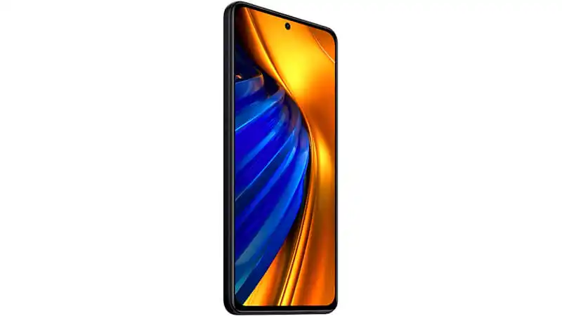 imagem que mostra a parte de traseira e frontal de um Xiaomi Poco F4