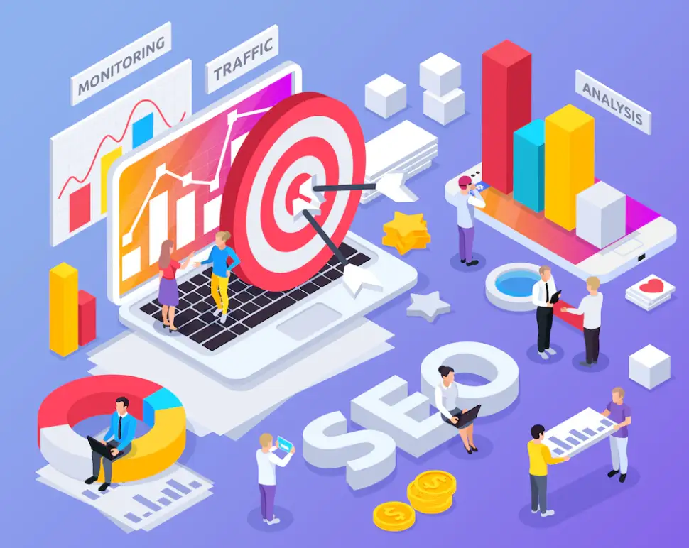 Herramientas para SEO Ilustración de análisis de SEO