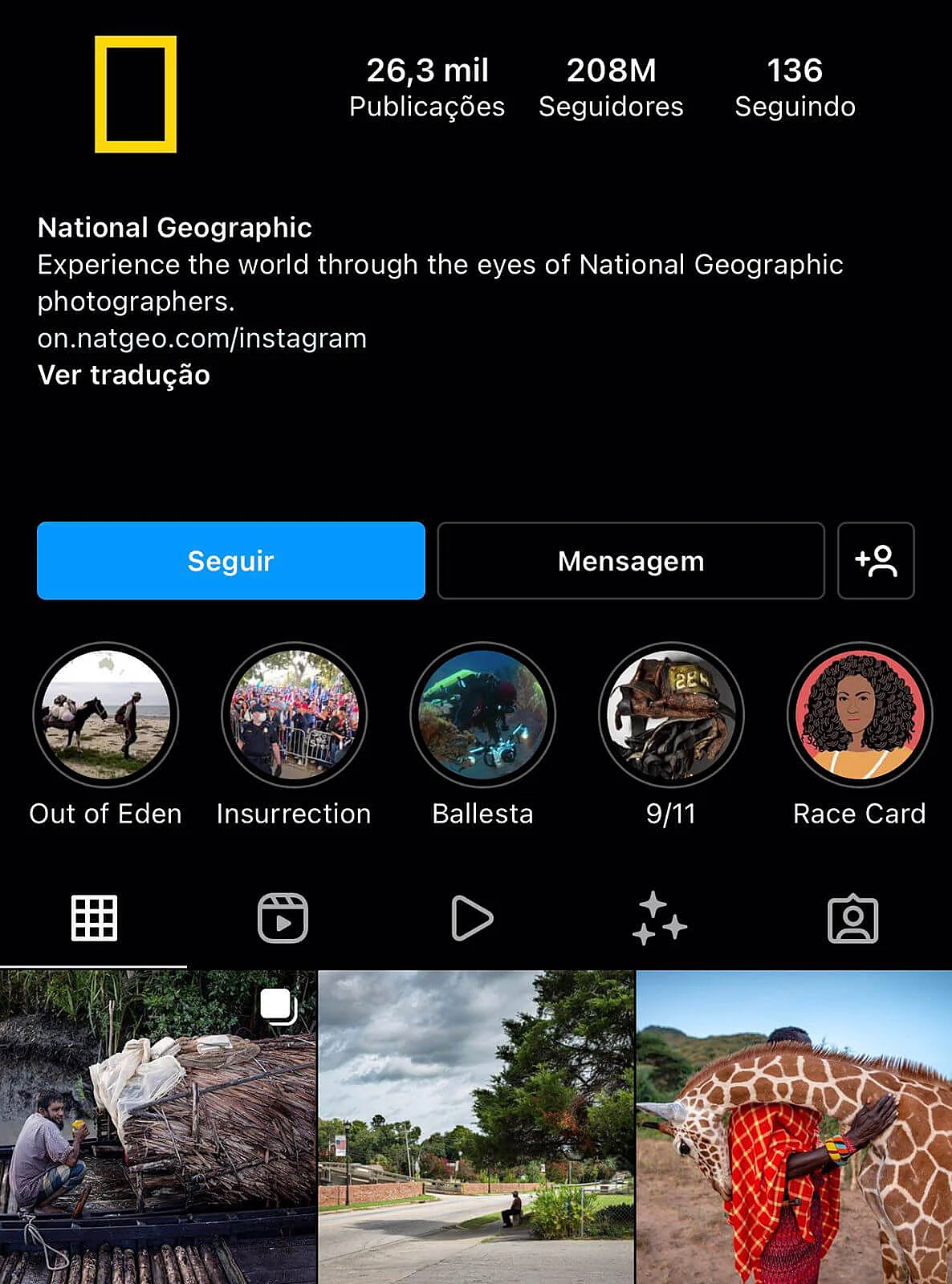 Perfil do National Geographic