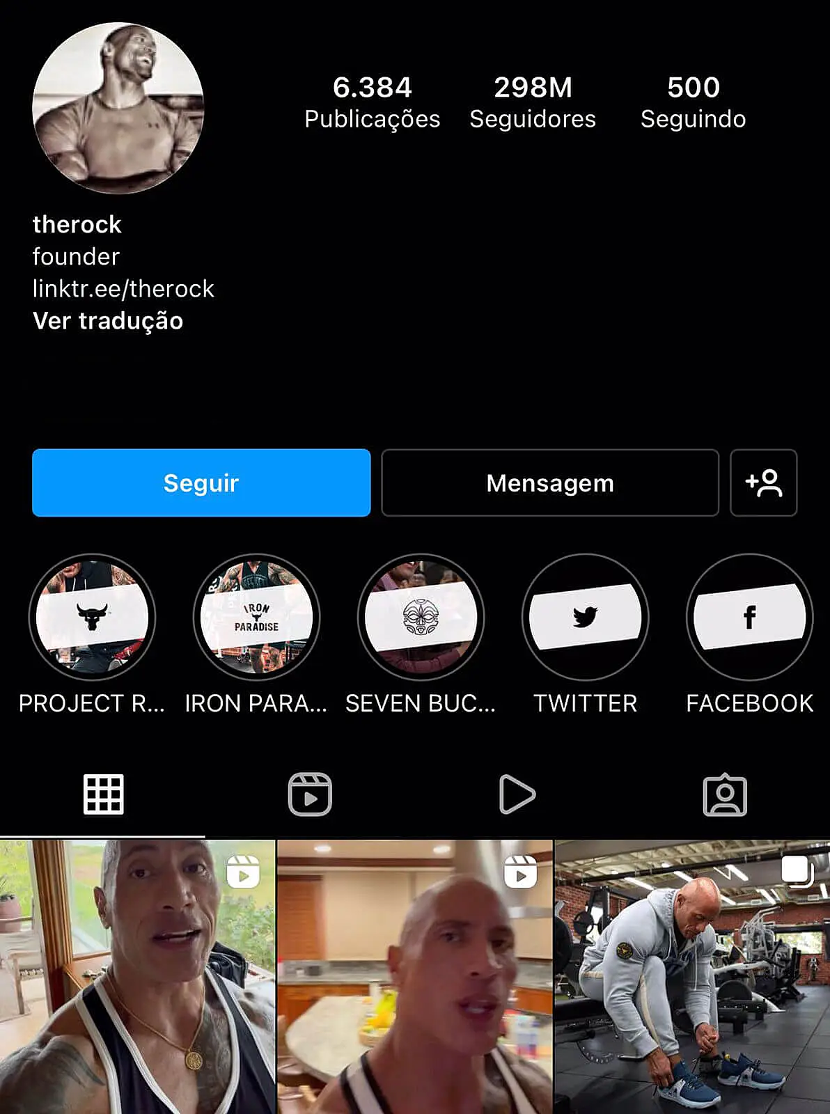 Perfil do "The Rock"