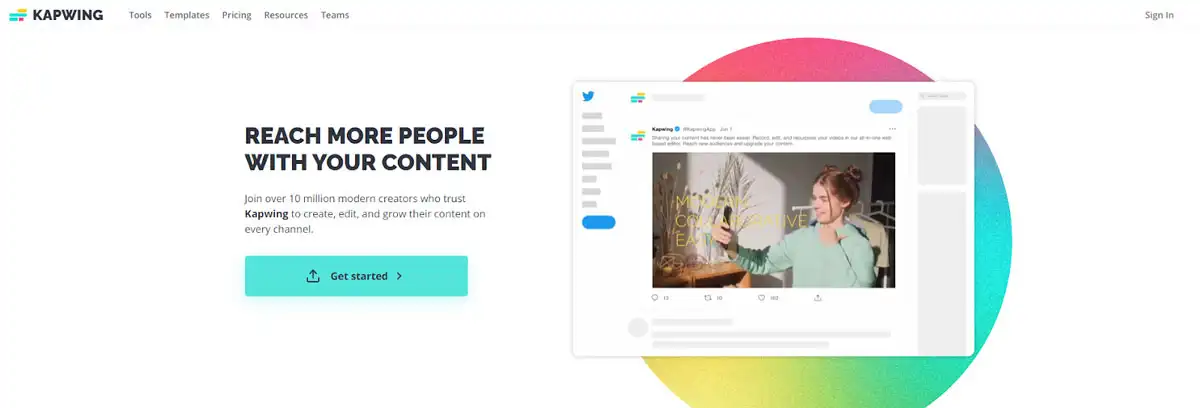 Kapwing Logo Kapwing - Herramienta para quitar marca de agua de Tik Tok