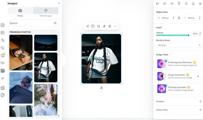 Redimensionar imagem kittl