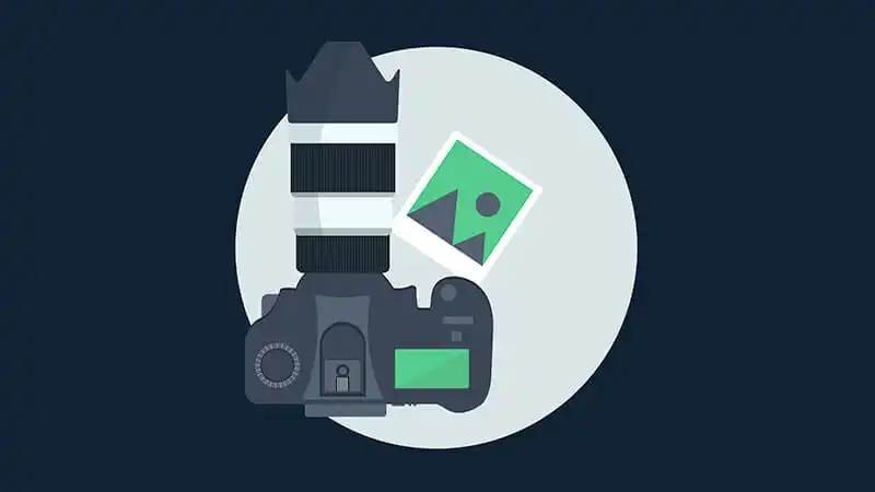 Camera, filme, gravador, fone e rolo de filme