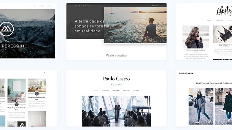 Plantillas disponibles en Webnode