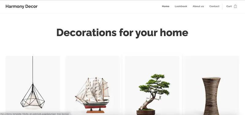 Responsive website templates 23 Decoration Store template for desktop