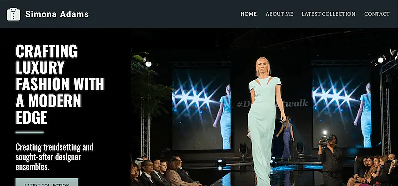 Simona Adams template for desktop