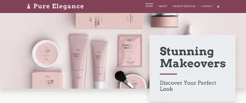 Responsive website templates 15 Pure Elegance template for desktop